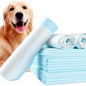 10 PCS Pet Training and Puppy Pads Super absorbent Dog Diaper Pad Disposable Urinal Pad Leak-Proof Easy Clean-Up Cat Dog universal Large Oversized Training Mat (Blue)