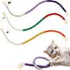 YANGCHUN Catnip Toy Bite Rope, Interactive Cat Toy for Indoor Cats, Kitten Teething Chew Toy Rope, Filled Natural Catnip Cat Chew Teeth Cleaning Stress Release Catnip Cotton Rope Toy, 3 Pcs