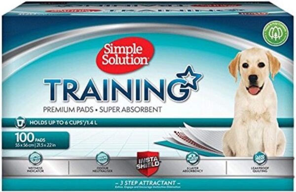 Simple Solution Absorbent Premium Dog and Puppy Training Pads -Pack of 100