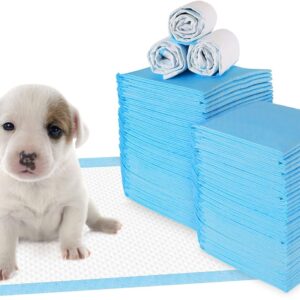 RCruning-EU 100 PACK Puppy Training Pads for Dog Pet Pee Absorbent Toilet Pee Wee Mat Anti Slip Leakproof (100 PACK-45 * 33CM)