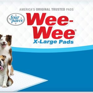 Four Paws Wee-Wee Superior Performance Pee Pads for Dogs & Puppies, with 6-Layer Leak Proof Technology, for House Training – Extra Large, 71cm x 86cm (28" x 34"), (40 Count)