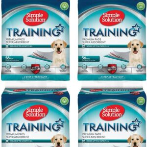 Simple Solution Absorbent Premium Dog and Puppy Training Pads -Pack of 56