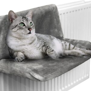 Petlicity Warm and Cosy Pet Cat and Dog Radiator Bed (Grey)