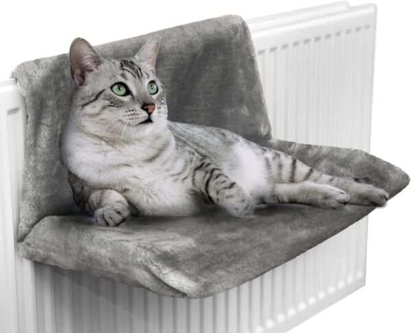 Petlicity Warm and Cosy Pet Cat and Dog Radiator Bed (Grey)