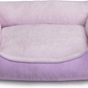 Hollypet Cat Bed Small Dog Bed Pet Bed for Cats and Puppy, Soft Pet Sleeping Bed Breathable Pet Cushion, Purple(55 * 45 * 15cm)