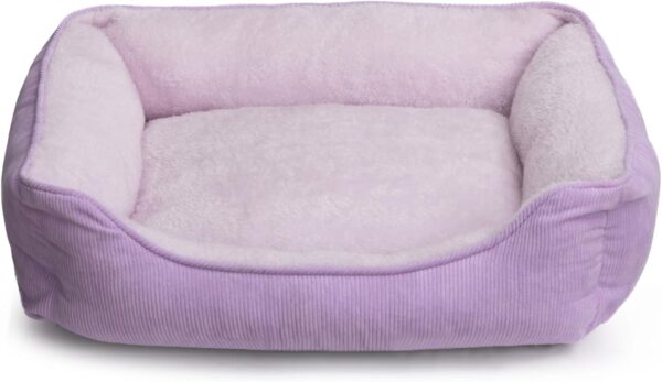 Hollypet Cat Bed Small Dog Bed Pet Bed for Cats and Puppy, Soft Pet Sleeping Bed Breathable Pet Cushion, Purple(55 * 45 * 15cm)