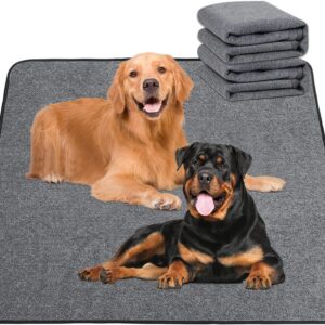 2 Pack 100 x 70 cm Reusable Dog Training Pads, Washable Pee Pads for Dogs, Super Absorbency Pet Incontinence Pads, Puppy Pads Non-Slip Whelping Pad Dog Mat, Fast Drying Training Pads for Car Travel