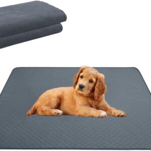 2 Pack Reusable 45*60 Dog Pee Pad,Washable Dog Training Pads,Strong Absorbent Puppy Pad with Anti-slip Bottom for Indoor,Leak-Proof Puppy Training Pad Suitable for Puppy Training,Dog Toilet,Traveling