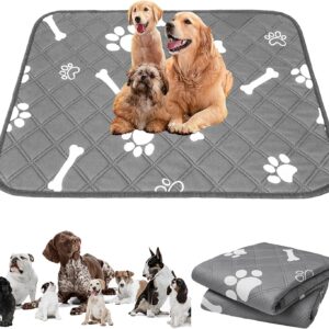 2 Pack Reusable Dog Pee Pads, 90 x 75cm Dog Training Pads Super Absorbent and Waterproof Pet Playpen Mat Washable Puppy Pads for Home, Car, Travel