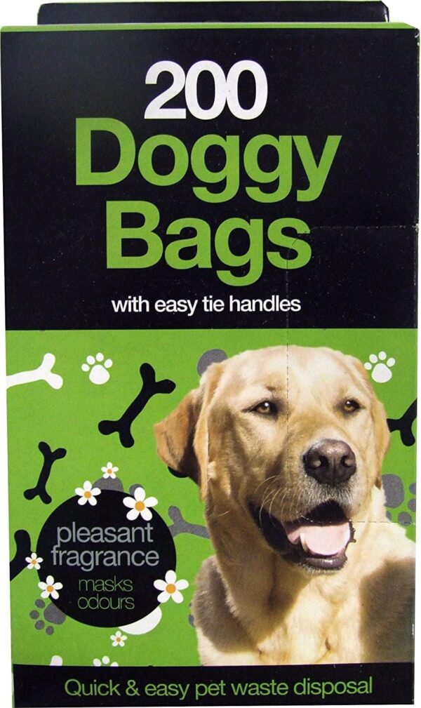 200-2000 x DOGGY BAGS Scented Dog Cat Puppy Poo Waste Easy Toilet Tie Scooper Household Poop Disposal Park Walk Animals (1 x PACK (200 POO BAGS))