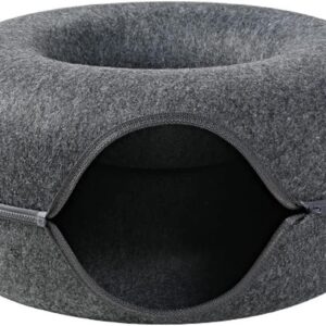 2023 NEW Large 60CM Cat Tunnel Donut Cat Bed House Cat Toys Play Rabbit Pet Cave