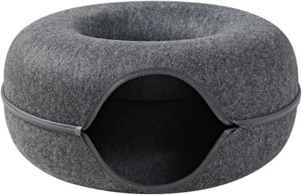 2023 NEW Large 60CM Cat Tunnel Donut Cat Bed House Cat Toys Play Rabbit Pet Cave