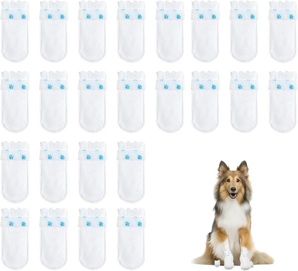 24Pcs Dog Socks Paws Stop Licking For Injury Protection Dog Boots For Injured Paws Waterproof Dog Socks Paws Stop Licking Self Adhesive Bandage Waterproof Dirty Protection Dog Boots Dog Shoes