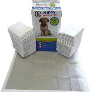 50 x Super Absorbent Puppy Training Pads with Active Charcoal and Super Absorbent Polymer Technology (1-Pack)