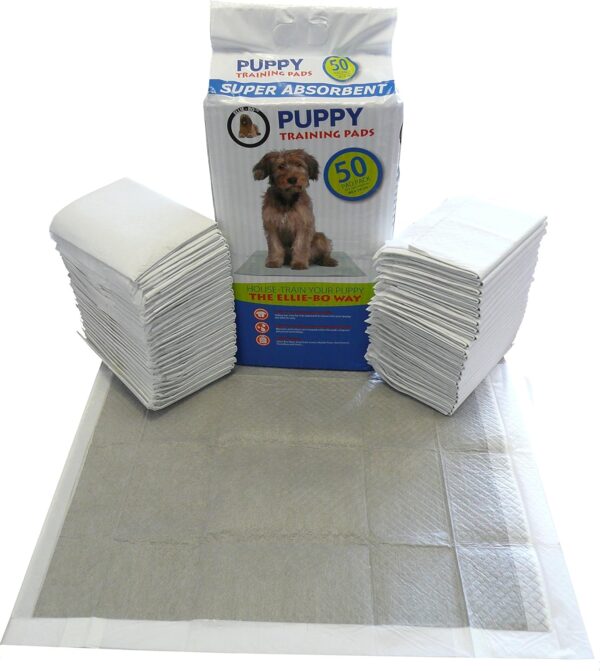 50 x Super Absorbent Puppy Training Pads with Active Charcoal and Super Absorbent Polymer Technology (1-Pack)