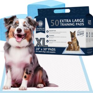 American Kennel Club AKC Training Pads, X-Large, 30 x 28-Inch - Pack of 50