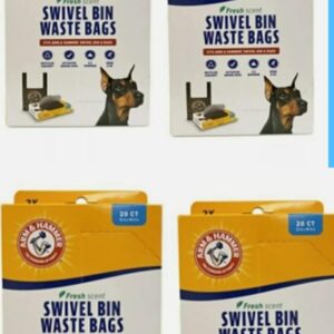 Arm & Hammer Swivel Bin Waste Bags 80ct (4 x 20ct)