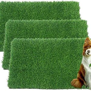 Artificial Dog Grass Mat Puppy Pee Pad Turf Rug Pet Indoor Replacement Potty Training Patio Lawn Decoration 3 PCS