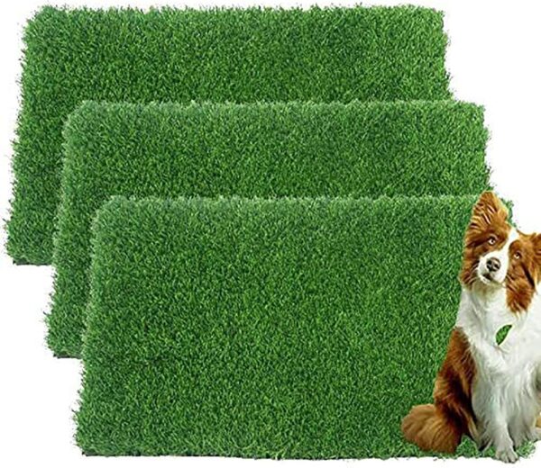 Artificial Dog Grass Mat Puppy Pee Pad Turf Rug Pet Indoor Replacement Potty Training Patio Lawn Decoration 3 PCS