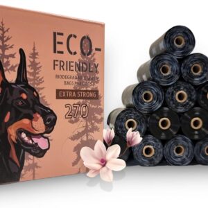 Aurora Dog Poo Bags 18 Rolls/270 Bags, 100% Extra Strong and Leak Proof, Scented Biodegradable Poop Bags for Dog Waste ECO Friendly