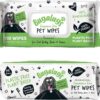 BUGALUGS Dog Wipes, 100% Plastic Free Biodegradable pet wipes for full body, eye wipes, ear wipes, bum & paws. 110 sensitive dog grooming wipes for dogs, puppy & cat grooming (Fragrance Free)