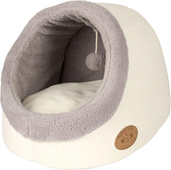 Banbury & Co Luxury Cosy Cat Bed, grey,47 x 19 x 37 cm (L x W x H)