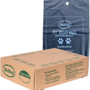 BioBag Premium Pet Waste Bags, Standard Size, 200 Count, Great For All Dog Breeds, Fits in Standard Park Dispensers