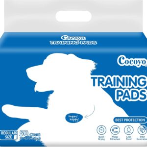 COCOYO Best Value 22"x22" Dog Training Pads 50 Count | Dog Pee Pads | Super Absorbent Puppy Pads