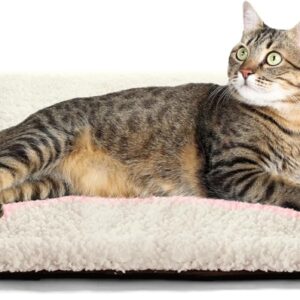 Cat Beds for Indoor Cats Self Heating Cat Mat Blanket Washable with Removable Cover Self Warming Puppy Pad Heated Cat Bed Dog Mattress Warm for Small Pets Ease Arthritis 61x45cm