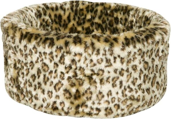 Danish Design Luxury Leopard Print Removable Cushion Round Cat/Kitten Bed Medium 50 cm