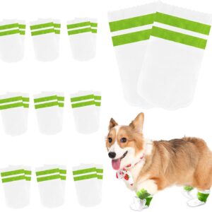 Disposable Dog Shoes for Injured Paws, 20PCS Disposable Waterproof Dog Boots Paws Protector, Self Adhesive Disposable Dog Socks Paws Stop Licking for Small Dogs Paws Indoor and Outdoor (Waterproof, M)