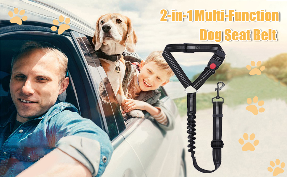 Dog Car Seat Belt Headrest