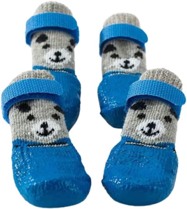 Dog Cat Boots Shoes Socks Anti-Slip Dog Sock Shoes Waterproof Dog Shoes Rain Snow Dog Booties Fit for Small Dog,M