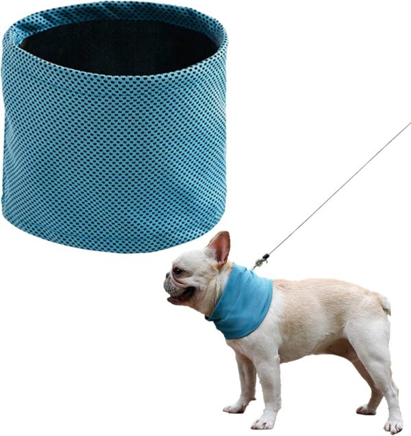 Dog Cooling Bandana Summer Chill Out Neck Wrap Ice Towels Dog Instant Cooling Scarf Dog Cooling Collar Breathable Instant Cooling Scarf Pet Bandana Washable Pet Costume Accessories for Cats Puppy (M)