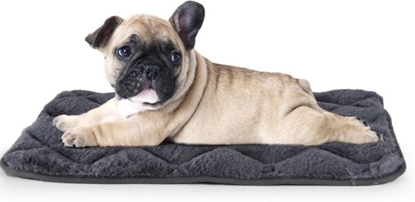 Dog Crate Bed Mat Washable Dog Crate Mattress Small Puppy Bed Pet Cushion 24inch Cat Bed for Indoor Cats Soft Puppy Cage Bed Flat Cat Bedding Dark Grey Dog Bed Mattress Medium Anti Slip 61x46cm M