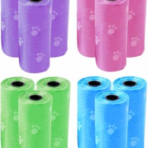 Dog Poo Bags Heavy Duty Poop Bags Refill Rolls Extra Strong Doggy Refills Waste Bag Holder Disposal Pooper Bags For Cats Dogs Puppies Pet Supplies Assorted Colours 20 Bags Per Roll (Pack Of 3)