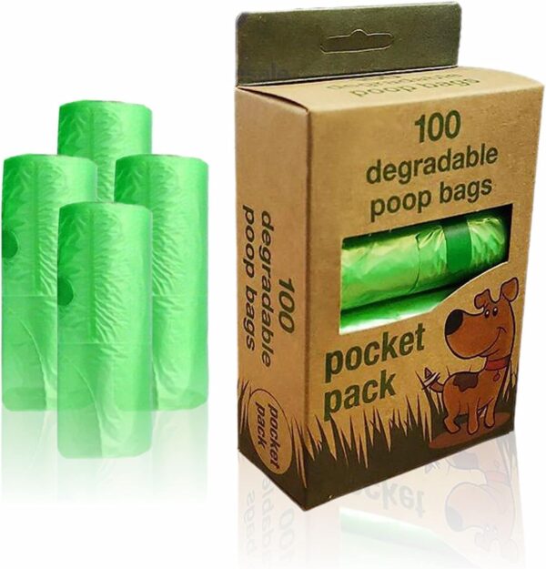 Dog Poop Bags, Extra Thick Strong Pet Waste Bag, Tidyz Degradable Dog Poop Bags 100 Pack, Dog Poop Bags, Corn Based Pet Waste Bags, Eco-Friendly, BPI-Approved, Plant-Based, Unscented, Durable