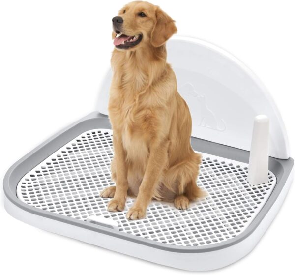 Dog Potty Tray, GANCHUN Pet Indoor Dog Training Toilet 23" x 20" Dog Potty Training Pee Pad Holder for Small and Medium Dogs
