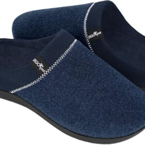 ERGOfoot Orthopedic Slippers with Arch Support, Comfortable Orthotic House Shoes with Indoor Outdoor Anti-Skid Rubber