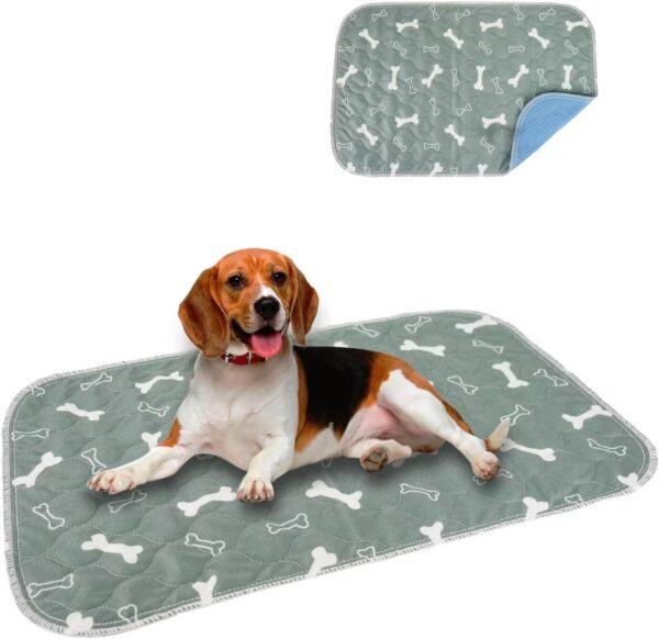 Eastlion Dog mat Reusable Dog Training Pads,Super Absorbent Waterproof Dog Mat,Washable Dog Training Pads Indoor Outdoor Car Travel for Dogs,Cats(23.6x15.7 inch 1 PCS )S-Grey