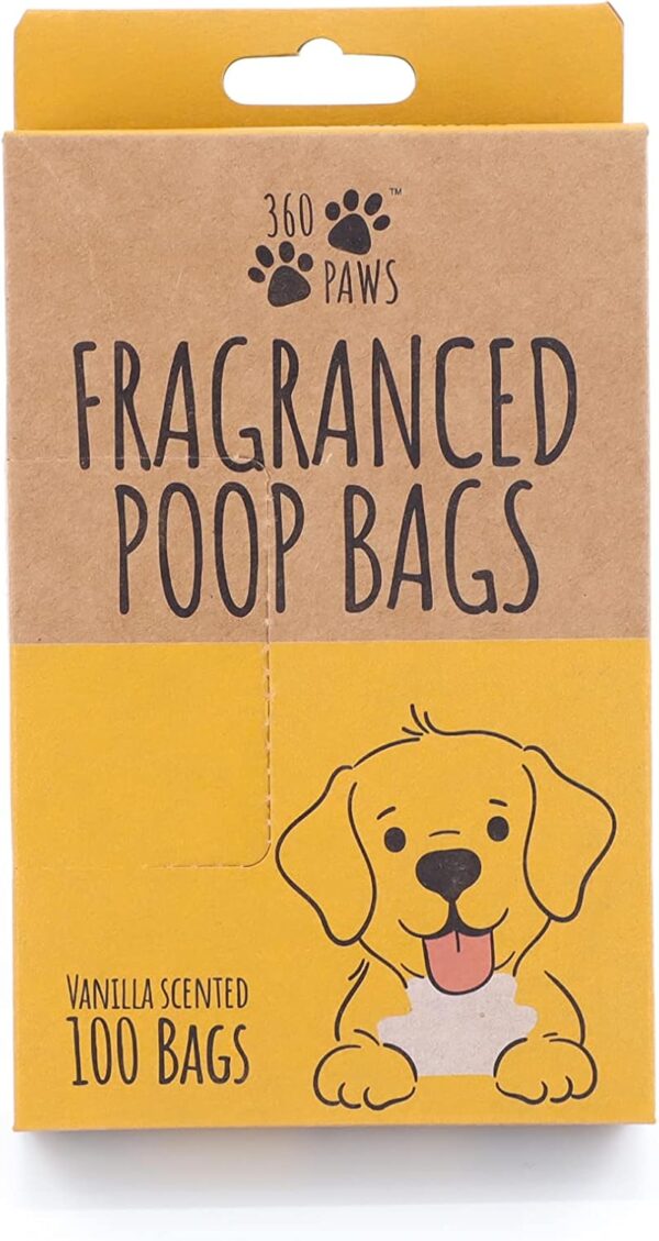 EcoBag - 100 Pack Scented Doggy Bags - Vanilla Scented - 10 Microns - Leak Resistant, Recyclable, Heavy Duty Pet Waste Bags - Eco-Friendly & Durable for Daily Use (260 x 340 mm)