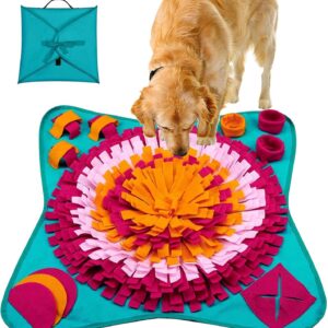 Emwel Dog Snuffle Mat - Washable Pet Feeding Nosework Treats Mat Puzzle Training Toy for Dogs Large Medium Puppies