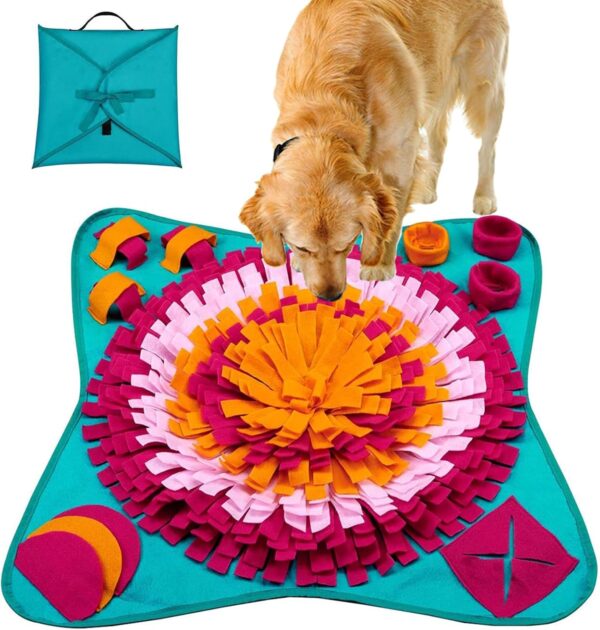 Emwel Dog Snuffle Mat - Washable Pet Feeding Nosework Treats Mat Puzzle Training Toy for Dogs Large Medium Puppies