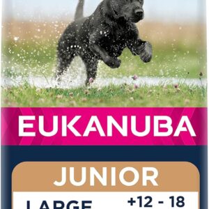 Eukanuba Complete Dry Dog Food for Junior Puppy Large and Giant Breeds with Fresh Chicken 15 kg