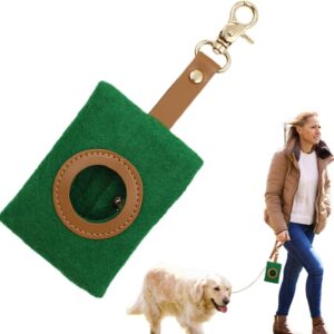 Felt Dog Waste Bag Dispenser, Waste Bag Dispenser Dog Bag Pet Waste Holder, Tear-Resistant Waste Bag Carrier Dog Poop Pickup Bags Holder For Outdoor