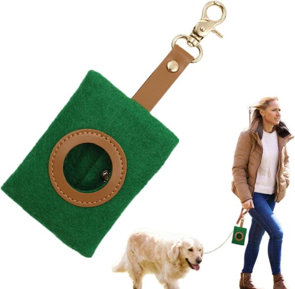 Felt Dog Waste Bag Dispenser, Waste Bag Dispenser Dog Bag Pet Waste Holder, Tear-Resistant Waste Bag Carrier Dog Poop Pickup Bags Holder For Outdoor