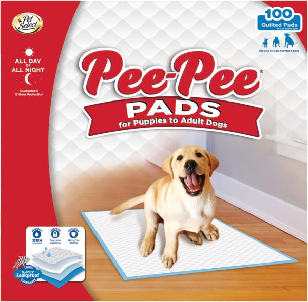 Four Paws Pee-Pee Puppy Training Pee Pads 100-Count 22" x 23" Standard Size Pads