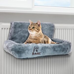 Fur & Bone Cat Radiator Bed, Cat Bed | Warm Fleece Cat Hammock With Washable Fleece Cover | Hanging Radiator Cat Bed | Cat beds For Indoor Cats, Cat Accessories for Kittens & Cats (50x43x26cm)