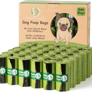 GREENER WALKER 540 Poop Bags for Dog, Extra Thick Strong 100% Leak Proof Pet Waste Bags - Lavender Scented