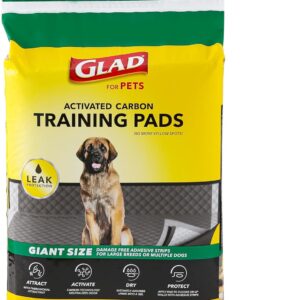 Glad for Pets Activated Carbon Puppy Training Pads | Super Absorbent and Leak Proof Puppy Pee Pads, Giant Sized Dog, 24 Count, 30" x 36"